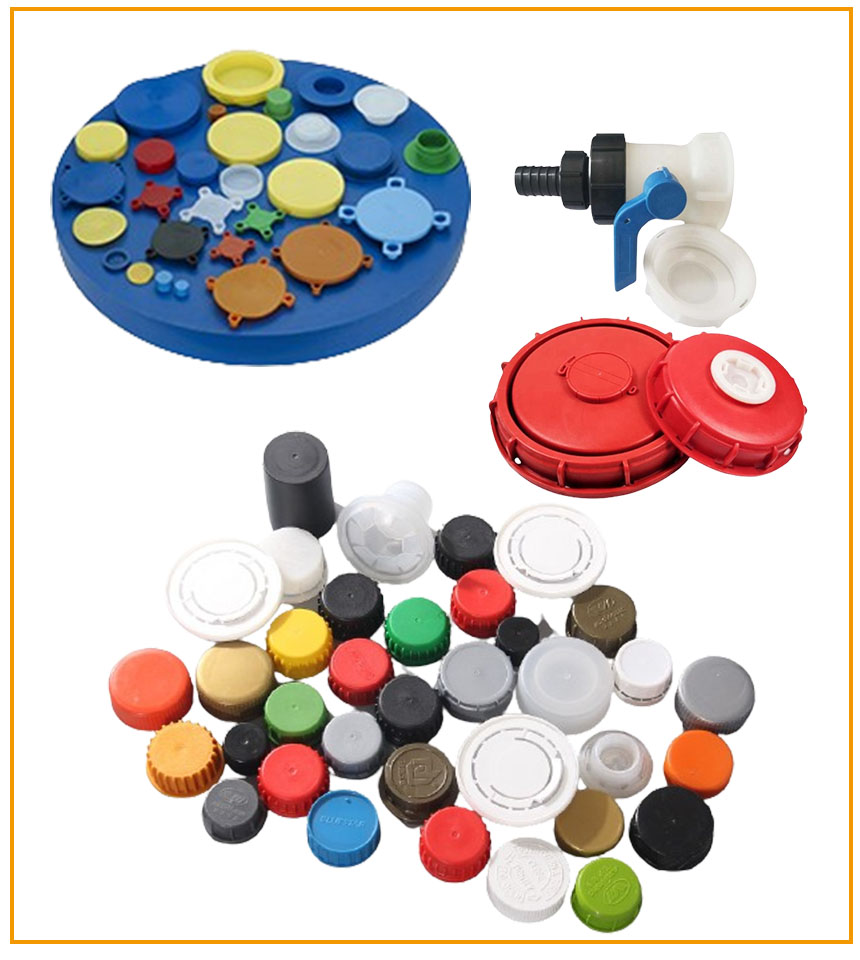 Plastic container lids caps covers capseals